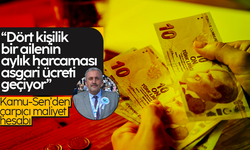 Kamu-Sen'den çarpıcı maliyet hesabı: "4 kişilik bir ailenin aylık harcaması asgari ücreti geçiyor"