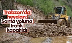 Trabzon'da heyelan: Santa yoluna trafik kapatıldı