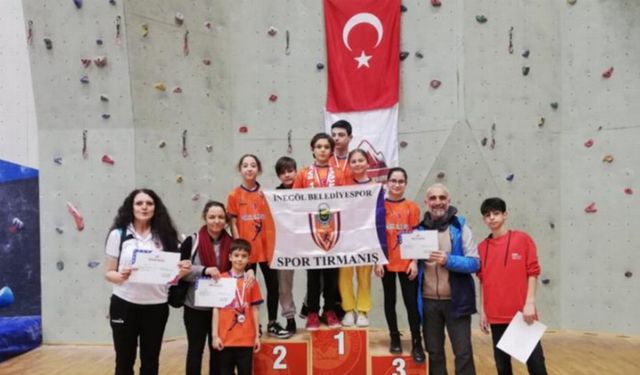 Bursa İnegöl Belediyespor Spor Tırmanış Takımı kürsüleri fethetti
