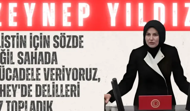 AK Parti’li Zeynep Yıldız: ‘Filistin için sözde değil sahada mücadele veriyoruz, Lahey'de delilleri biz topladık’