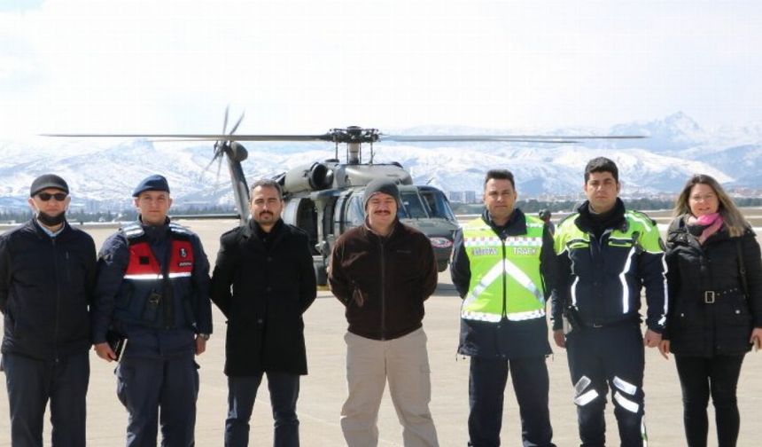 Afyon trafiği gökyüzünden denetlendi