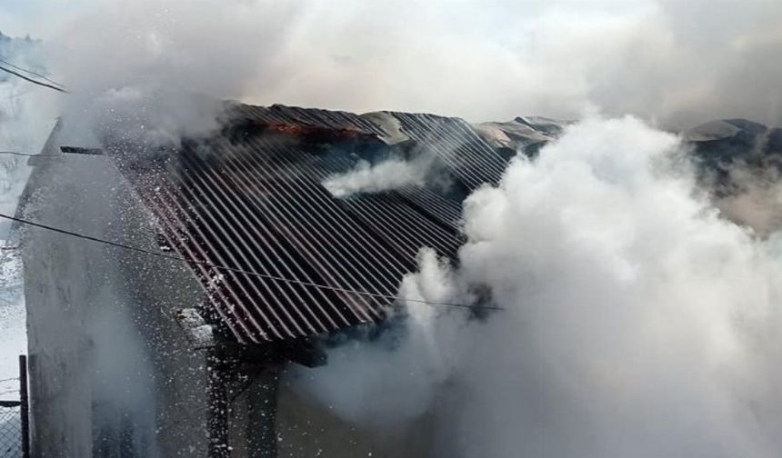 Köy evinde çıkan yangında yaşlı adam yanarak can verdi   